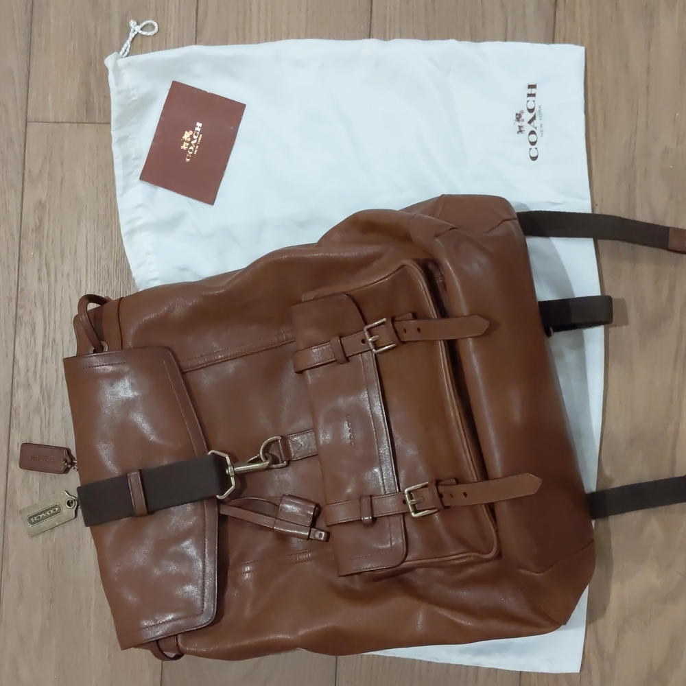 Leather Coach Bleecker Backpack